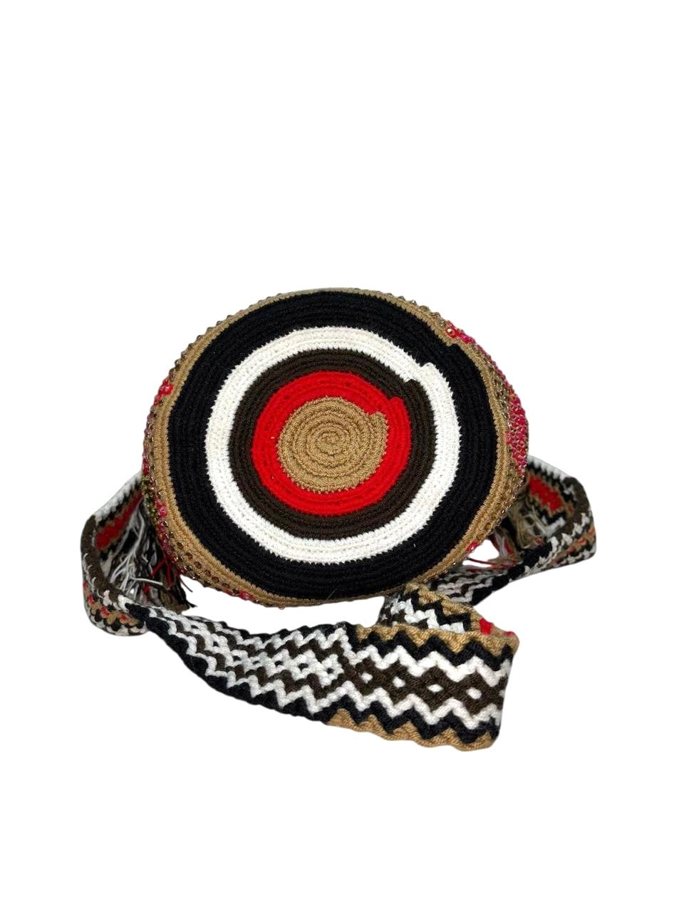 Wayuu Mochila Bag – Handwoven Boho Crossbody (Amber Sands & Ruby Trails)