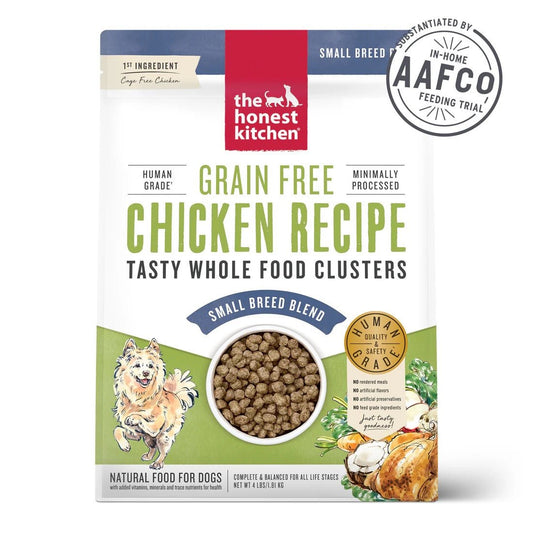 Honest Kitchen Clusters Small Breed Grain Free Chicken Dry Dog Food (4lb) - Aurora