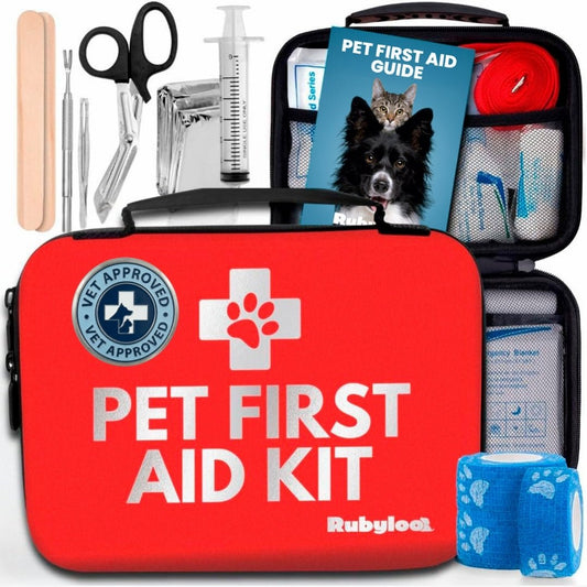 Pet First Aid Kit for Dogs & Cats with Vet-Approved Essentials - Aurora