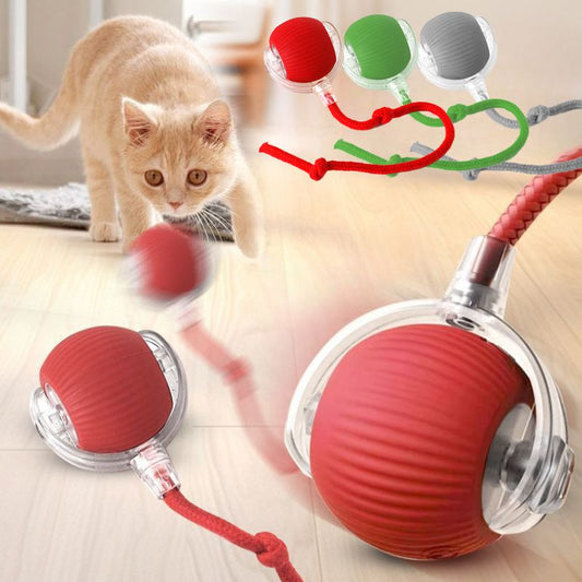 Cat Interactive Ball Toys Automatic Rolling Ball For Kitten Rechargeable Smart Pet Electric Toys With Teaser Sensor Cat Ball Toy - Aurora